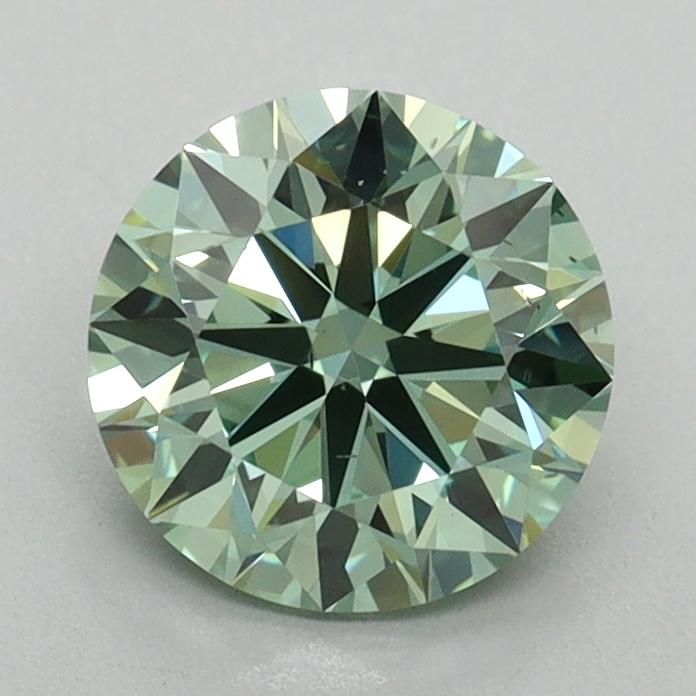 1.32 Ct. Fancy Vivid Pacific Green Round Lab Grown Diamond