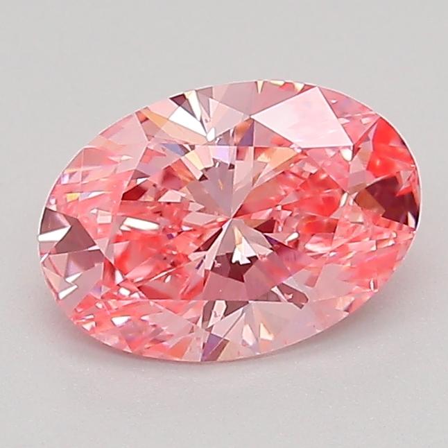 1.00 Ct. Fancy Vivid Pink Oval Lab Grown Diamond