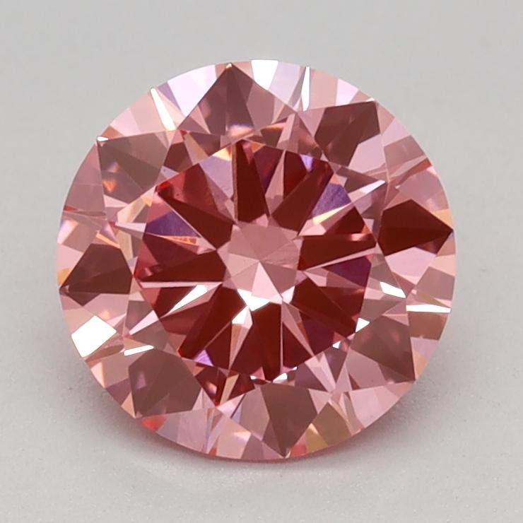 1.07 Ct. Fancy Vivid Pink Round Lab Grown Diamond