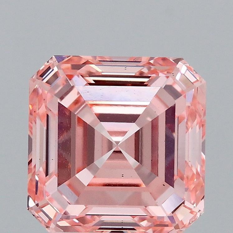 3.03 Ct. Fancy Intense Pink Asscher Lab Grown Diamond