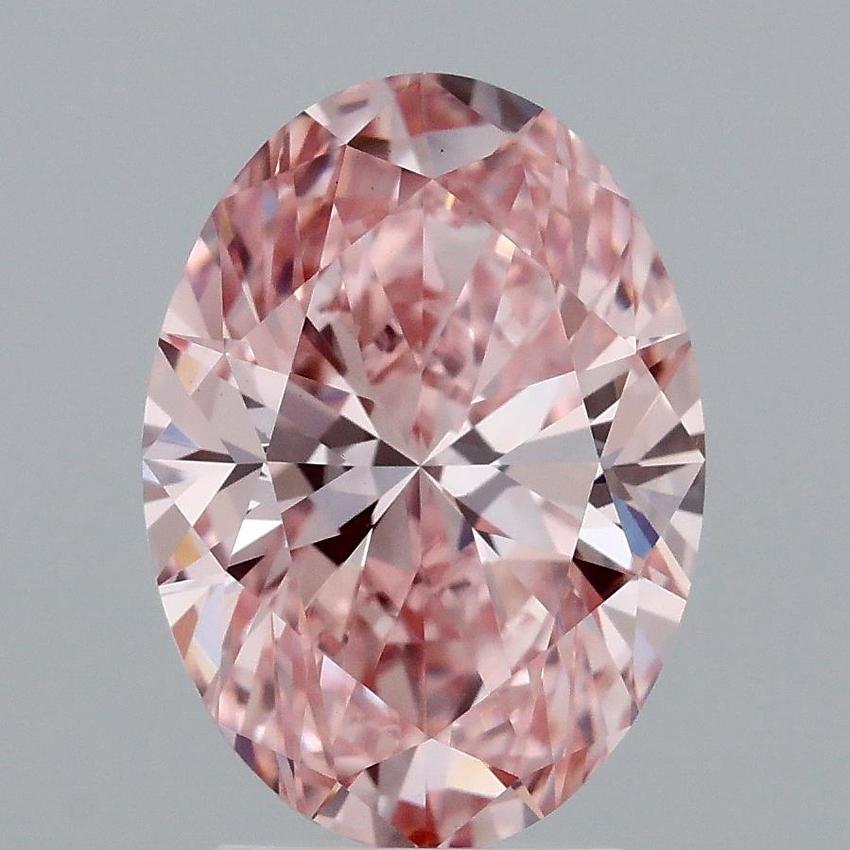 3.00 Ct. Fancy Vivid Pink Oval Lab Grown Diamond