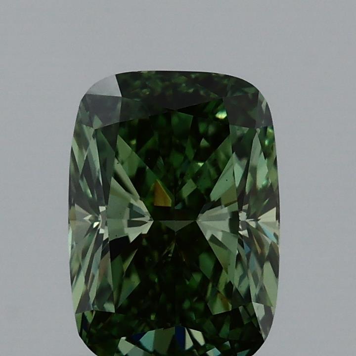0.98 Ct. Fancy Vivid Green Cushion Lab Grown Diamond