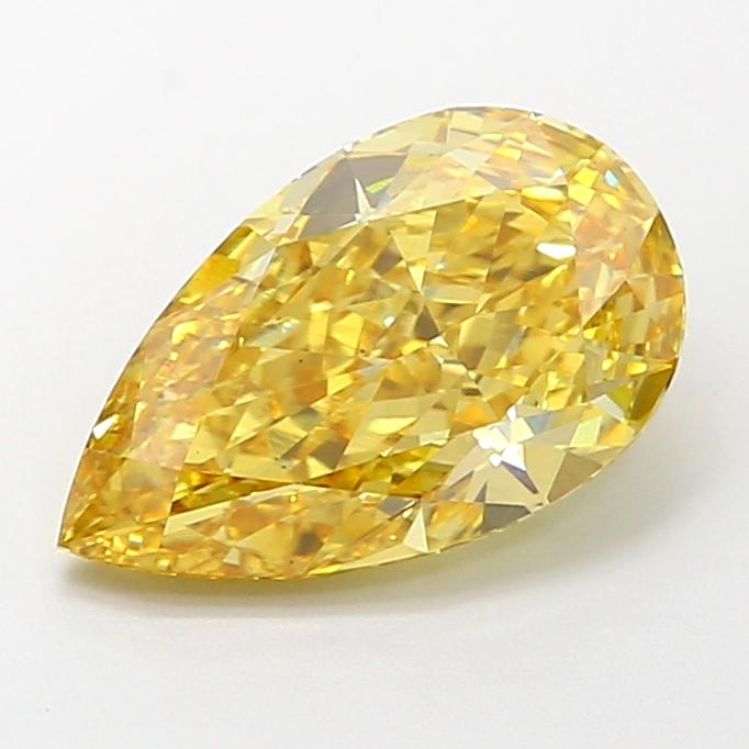 3.06 Ct. Fancy Vivid Yellow Pear Lab Grown Diamond