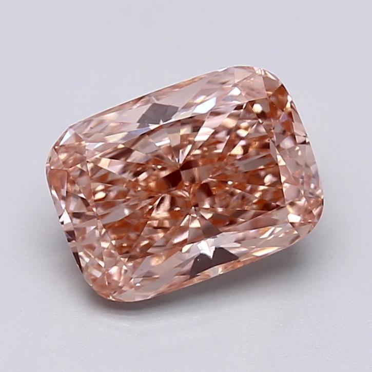 2.76 Ct. Fancy Vivid  Pink Cushion Lab Grown Diamond