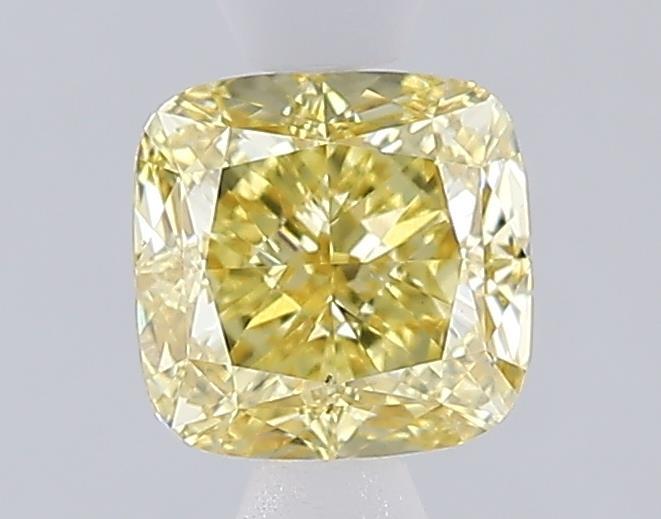 1.09 Ct. Fancy Intense  Yellow Cushion Lab Grown Diamond