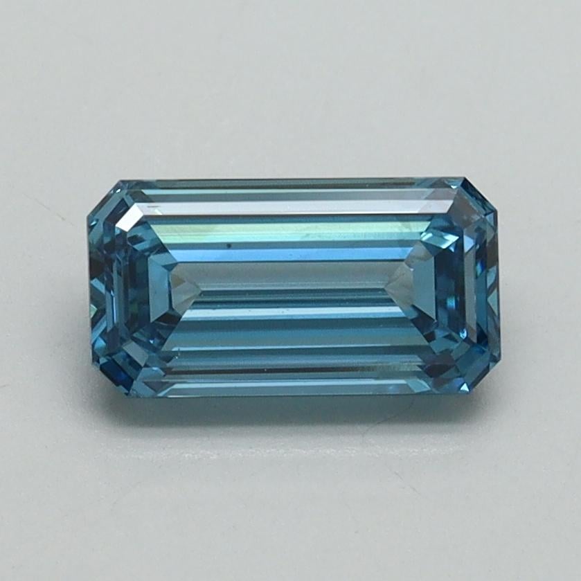 1.00 Ct. Fancy Vivid Blue Emerald Lab Grown Diamond