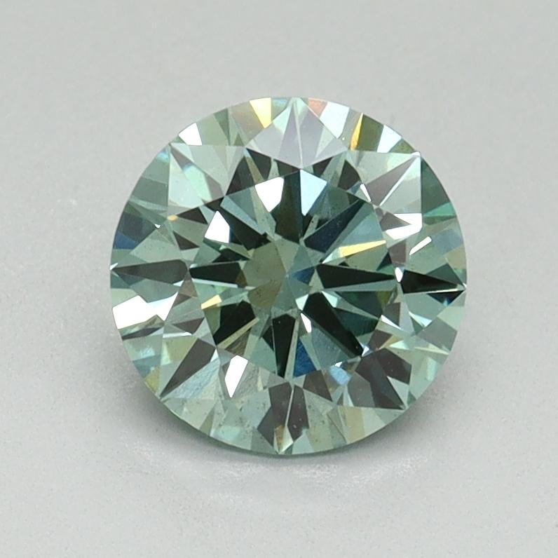 1.13 Ct. Fancy Vivid Green Round Lab Grown Diamond