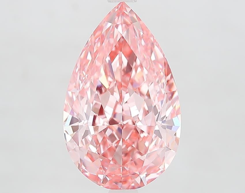 5.10 Ct. Fancy Vivid Pink Pear Lab Grown Diamond