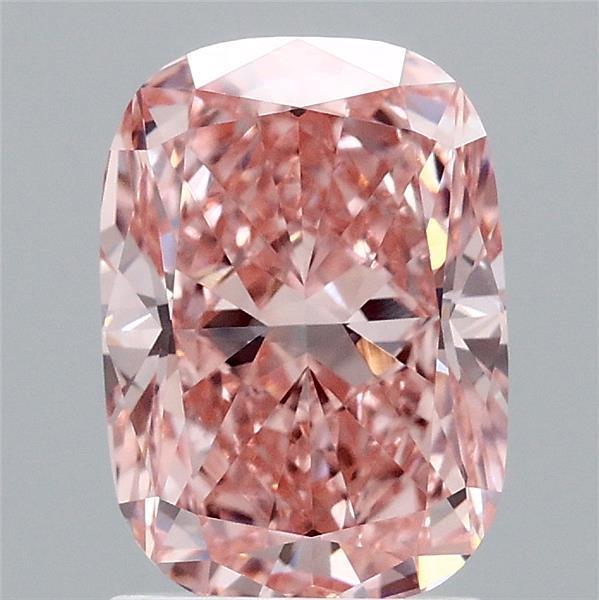 2.02 Ct. Fancy Vivid  Pink Cushion Lab Grown Diamond