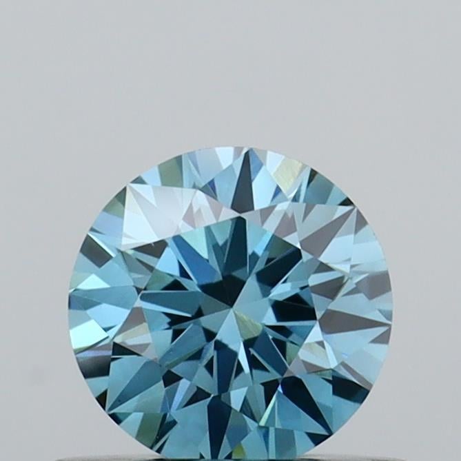 0.46 Ct. Fancy Vivid Blue Round Lab Grown Diamond