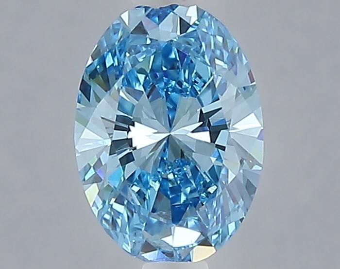 1.02 Ct. Fancy Vivid  Blue Oval Lab Grown Diamond