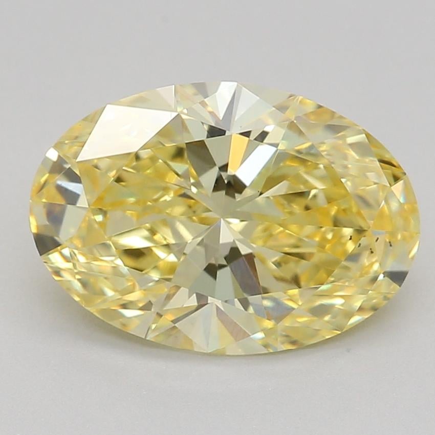 1.55 Ct. Fancy Vivid Yellow Oval Lab Grown Diamond