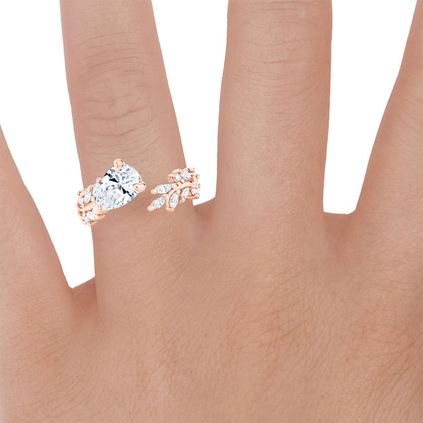 14K Rose Gold Sweeping Ivy Diamond Ring (1/2 ct. tw.) with Luxe Winding