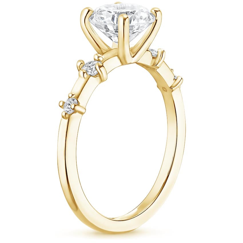 18K Yellow Gold Poetica Diamond Ring, large side view
