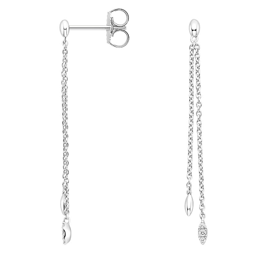 diamond hang earrings