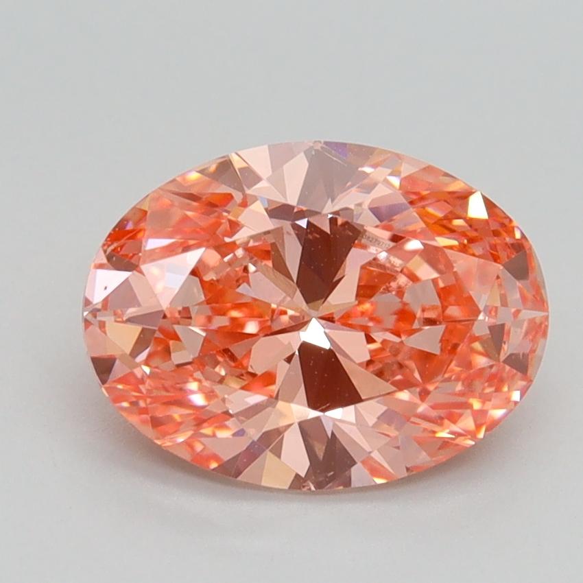 2.01 Ct. Fancy Vivid Pink Oval Lab Grown Diamond
