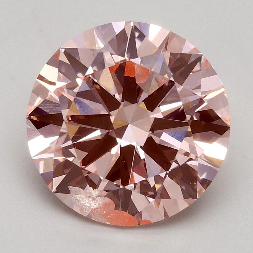 2.50 Ct. Fancy Intense Pink Round Lab Grown Diamond