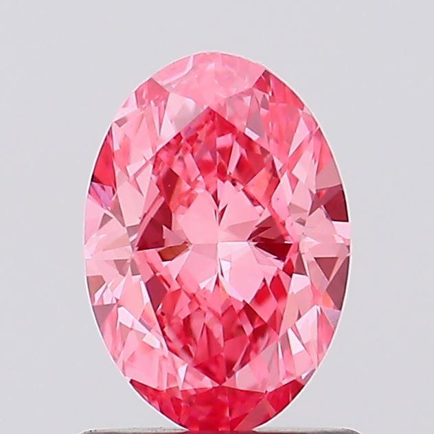 1.02 Ct. Fancy Vivid Pink Oval Lab Grown Diamond