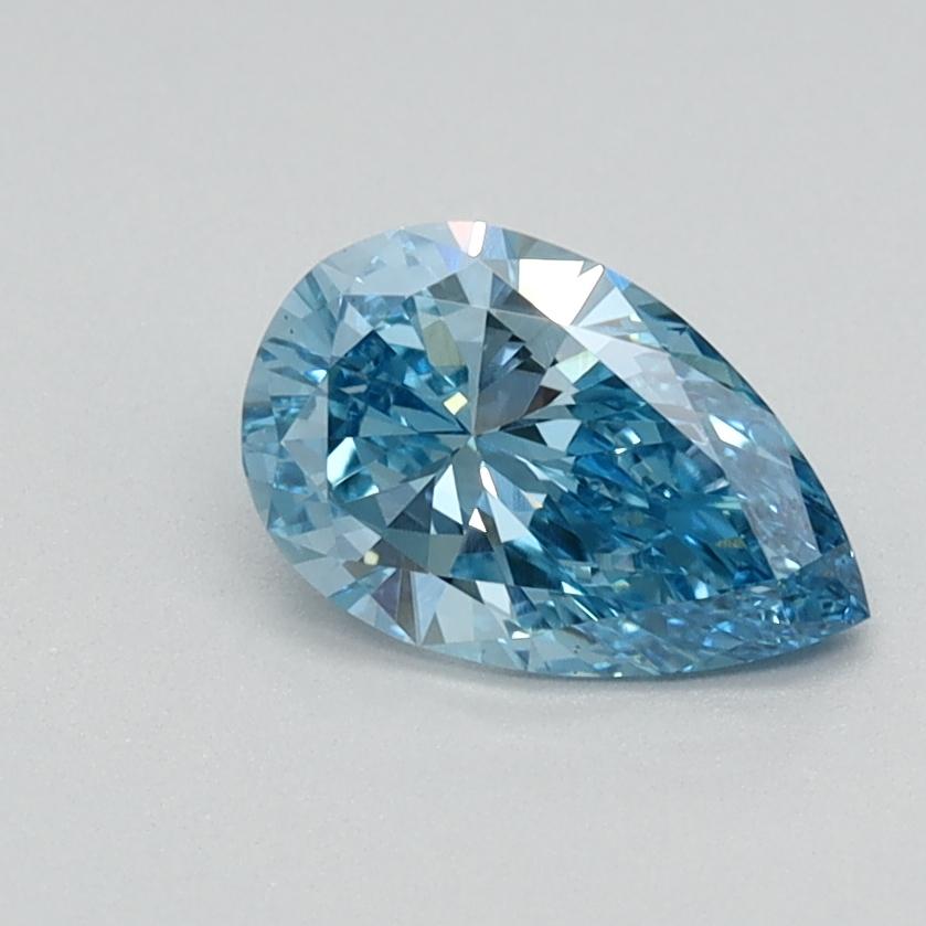 0.59 Ct. Fancy Vivid Blue Pear Lab Grown Diamond