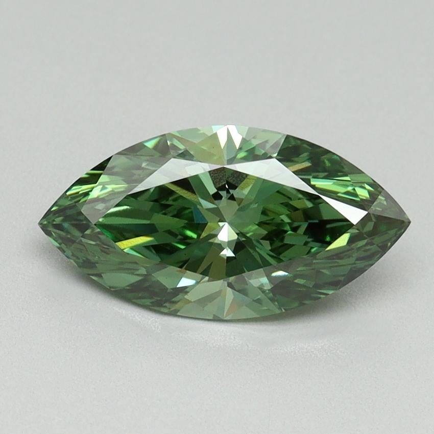 1.72 Ct. Fancy Vivid Green Marquise Lab Grown Diamond