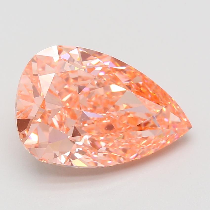 8.03 Ct. Fancy Vivid Pink Pear Lab Grown Diamond