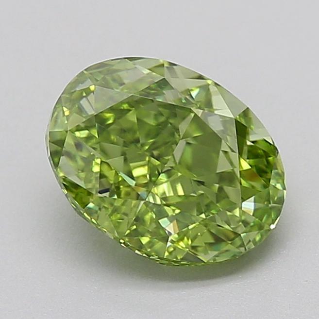 1.51 Ct. Fancy Vivid  Green Oval Lab Grown Diamond