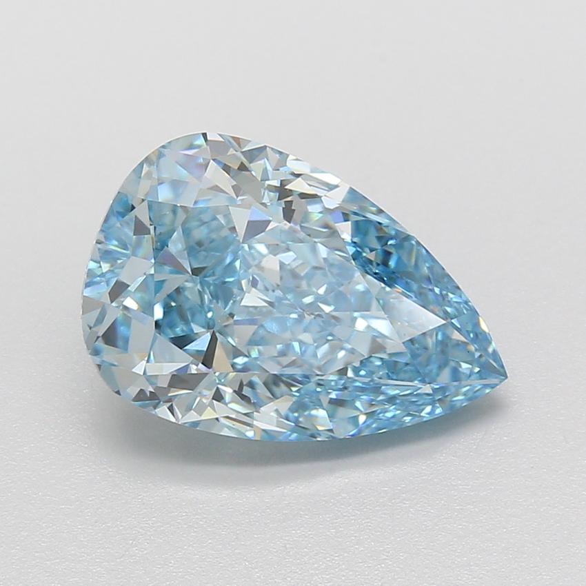 5.10 Ct. Fancy Vivid Blue Pear Lab Grown Diamond