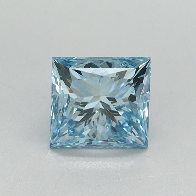 1.07 Ct. Fancy Vivid Blue Princess Lab Grown Diamond