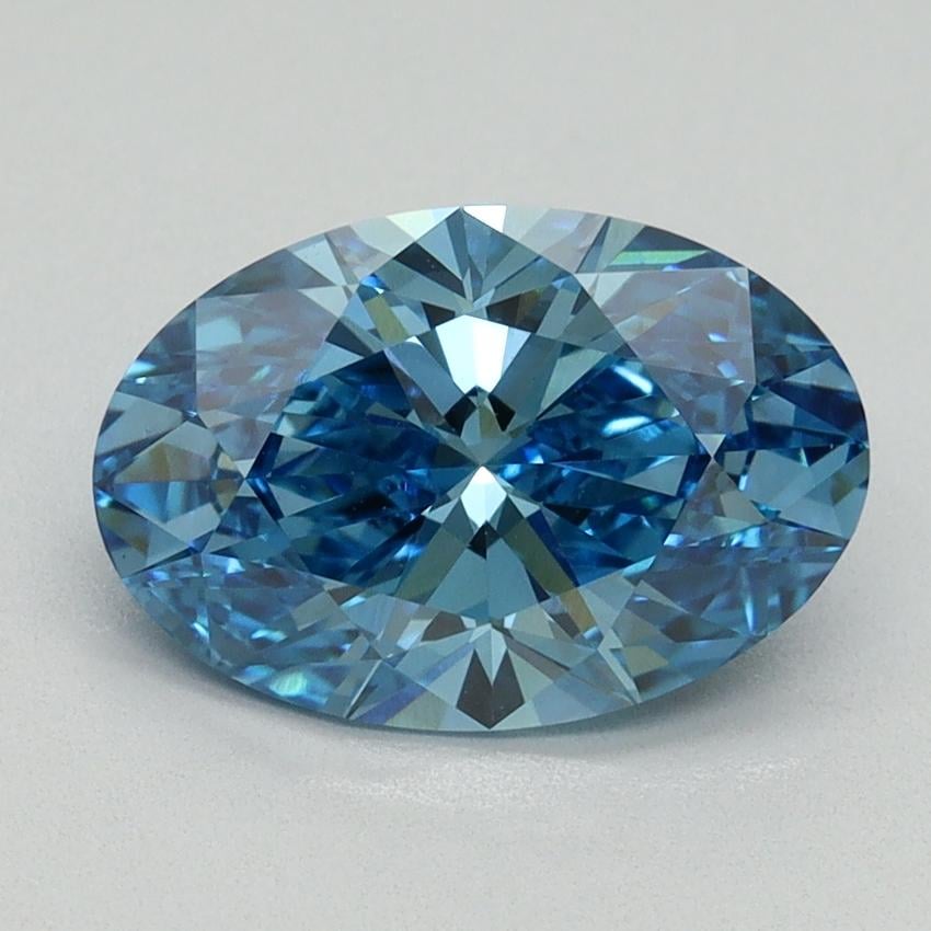 2.13 Ct. Fancy Vivid Blue Oval Lab Grown Diamond