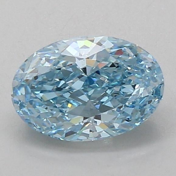 1.53 Ct. Fancy Vivid Blue Oval Lab Grown Diamond