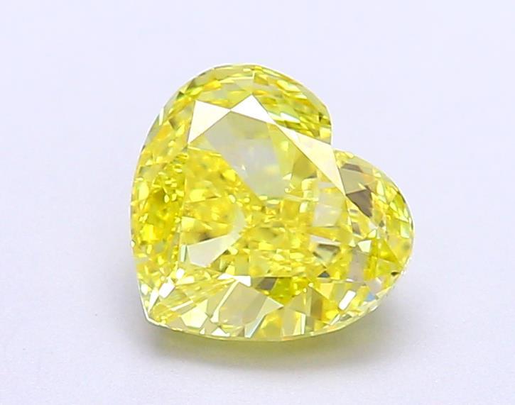 1.40 Ct. Fancy Vivid Yellow Heart Lab Grown Diamond
