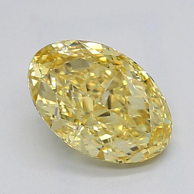 2.03 Ct. Fancy Intense  Yellow Oval Lab Grown Diamond