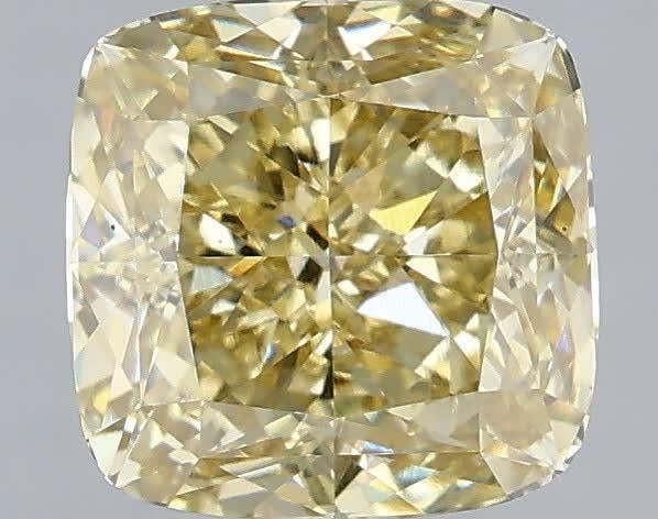2.09 Ct. Light Yellow Cushion Lab Grown Diamond