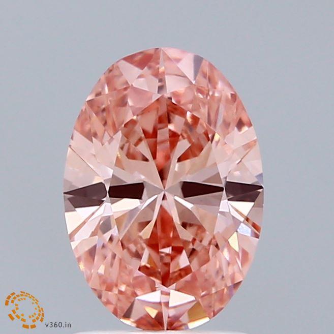 1.50 Ct. Fancy Vivid Pink Oval Lab Grown Diamond