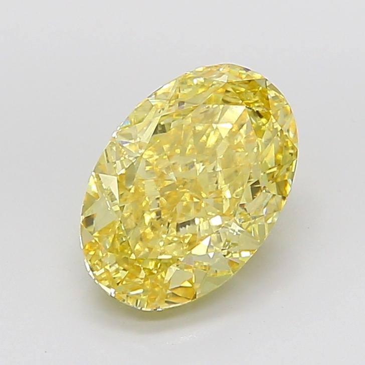 5.08 Ct. Fancy Intense Yellow Oval Lab Grown Diamond