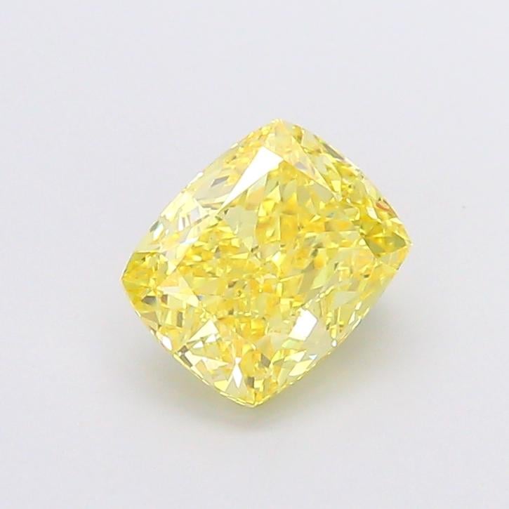 3.51 Ct. Fancy Yellow Cushion Lab Grown Diamond
