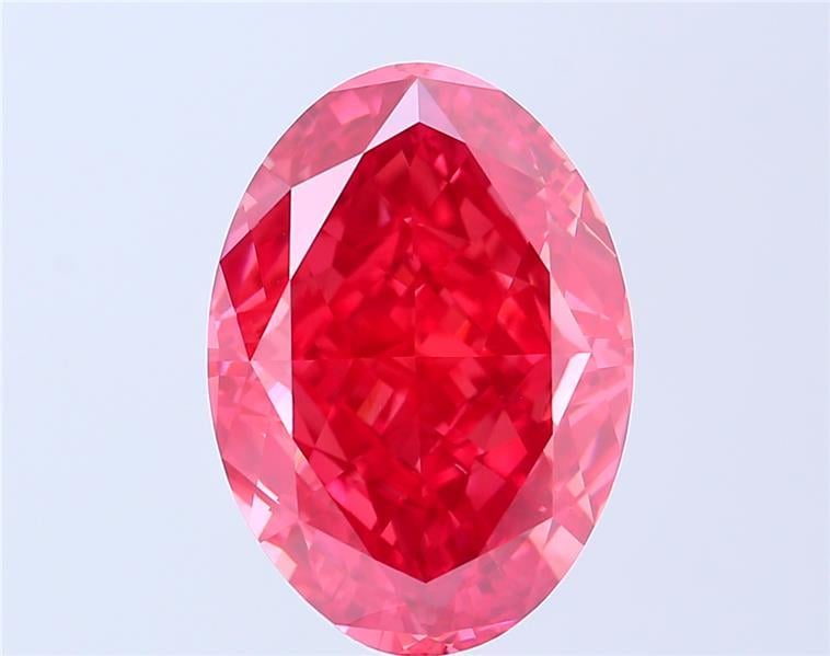 9.02 Ct. Fancy Vivid Pink Oval Lab Grown Diamond