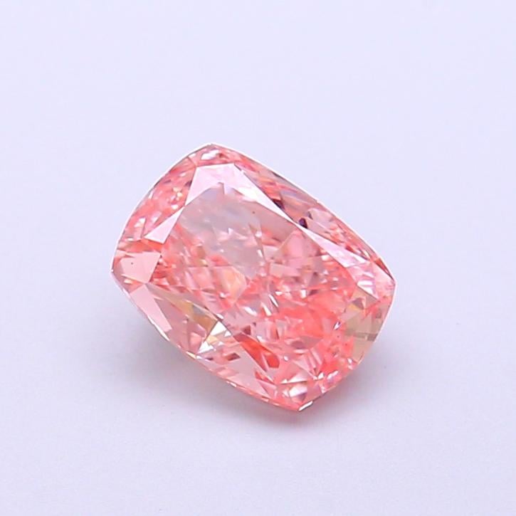 1.05 Ct. Fancy Vivid  Pink Cushion Lab Grown Diamond