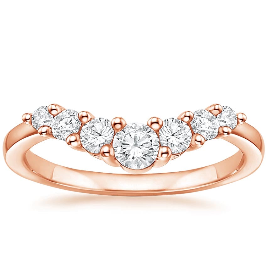 Rose gold diamond engagement ring with surprise diamond details