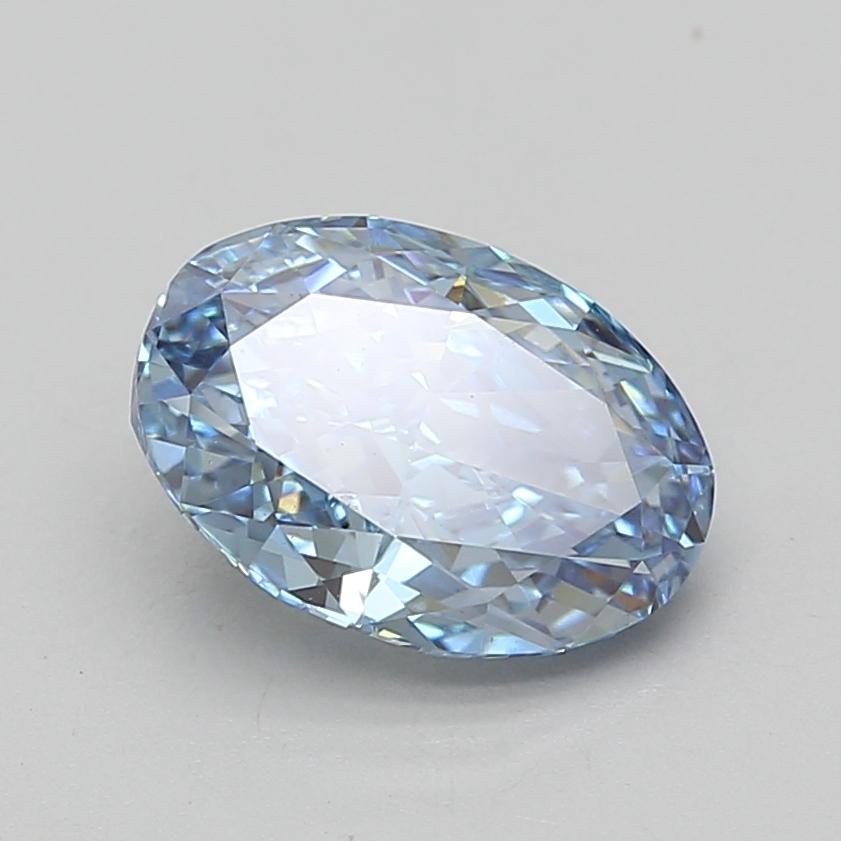 3.01 Ct. Fancy Vivid Blue Oval Lab Grown Diamond