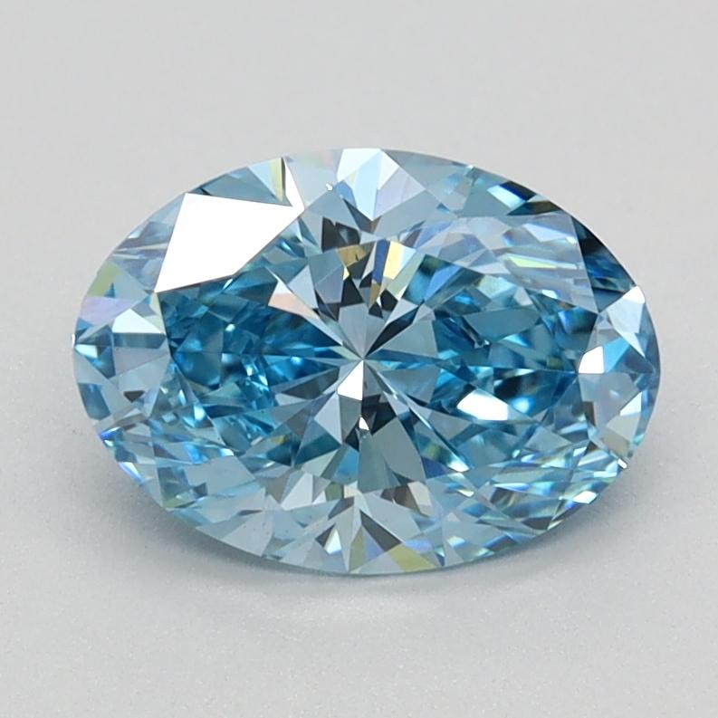 1.15 Ct. Fancy Vivid Blue Oval Lab Grown Diamond
