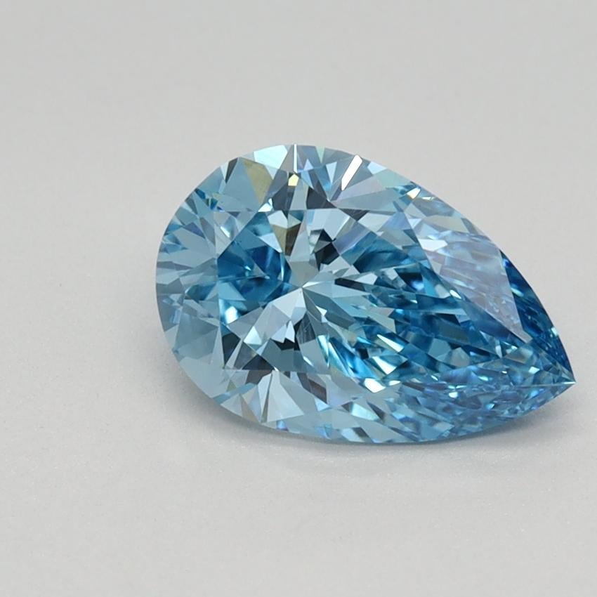 1.14 Ct. Fancy Vivid Blue Pear Lab Grown Diamond