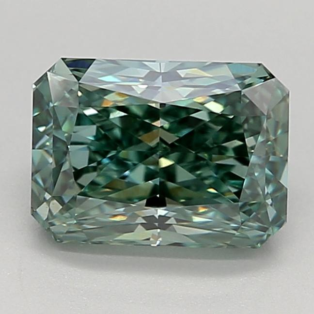 1.64 Ct. Fancy Vivid Green Radiant Lab Grown Diamond
