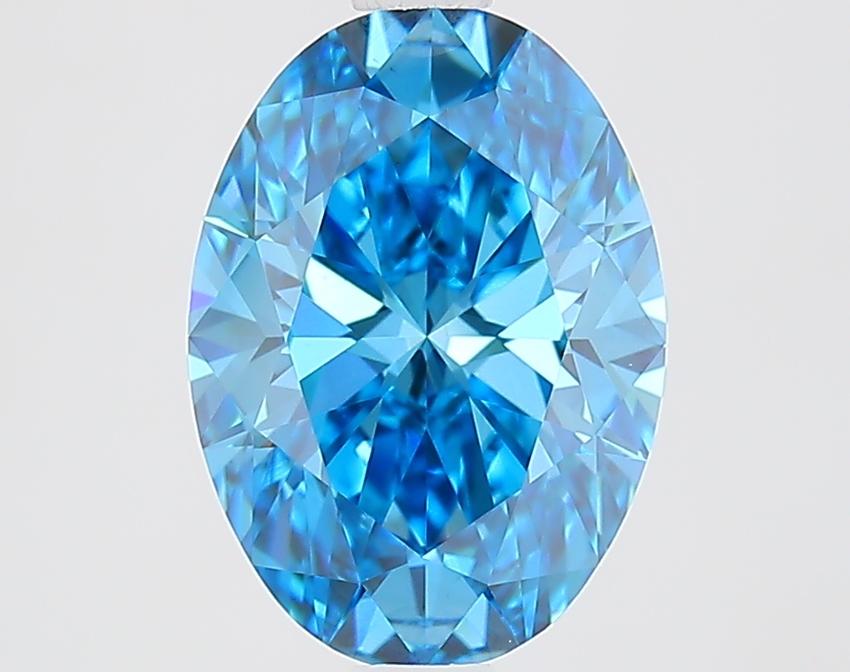 2.04 Ct. Fancy Vivid Blue Oval Lab Grown Diamond