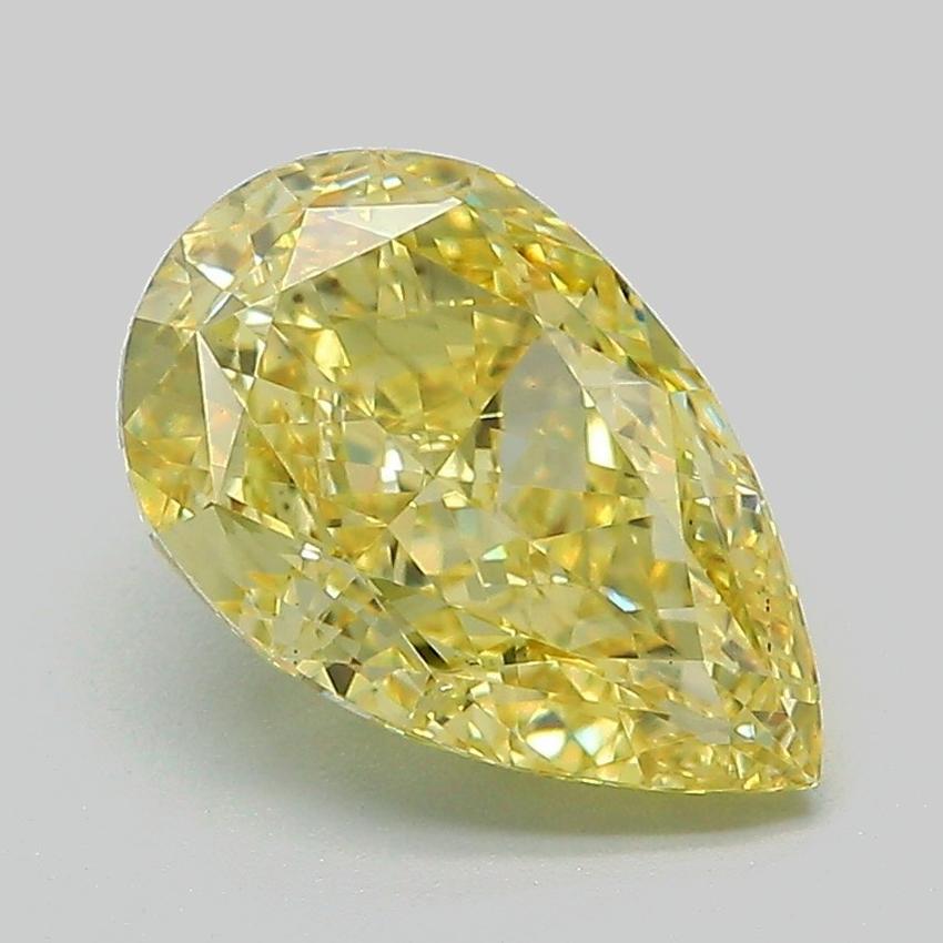 2.51 Ct. Fancy Intense Yellow Pear Lab Grown Diamond