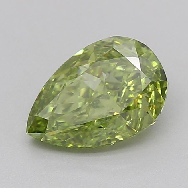 1.04 Ct. Fancy Vivid  Green Pear Lab Grown Diamond
