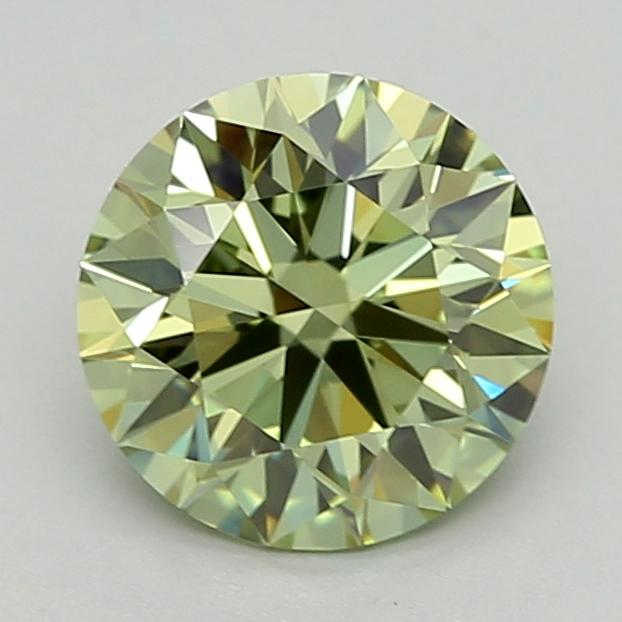 1.06 Ct. Fancy Vivid  Green Round Lab Grown Diamond