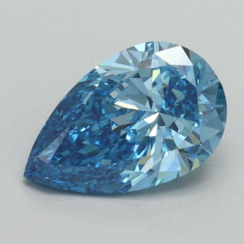1.55 Ct. Fancy Vivid Blue Pear Lab Grown Diamond