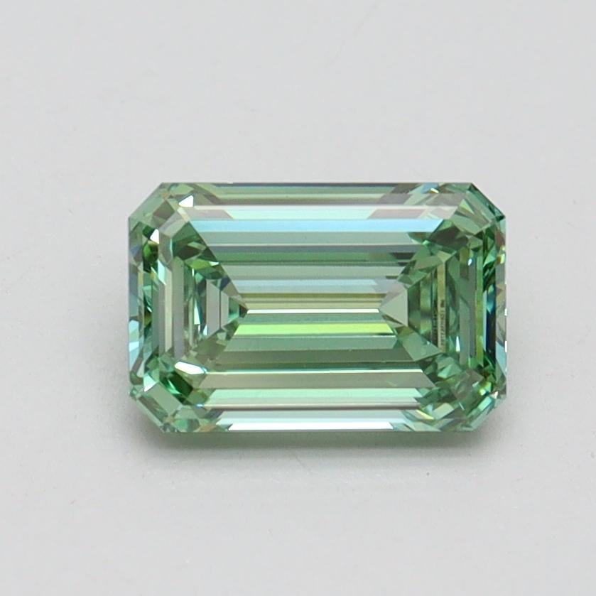1.01 Ct. Fancy Intense Pacific Green Emerald Lab Grown Diamond