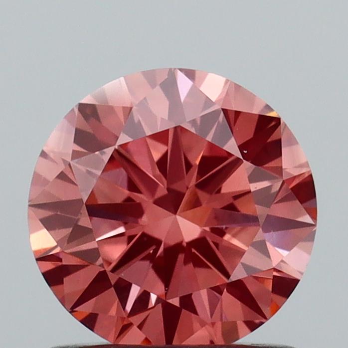 1.00 Ct. Fancy Vivid Brownish Pink Round Lab Grown Diamond